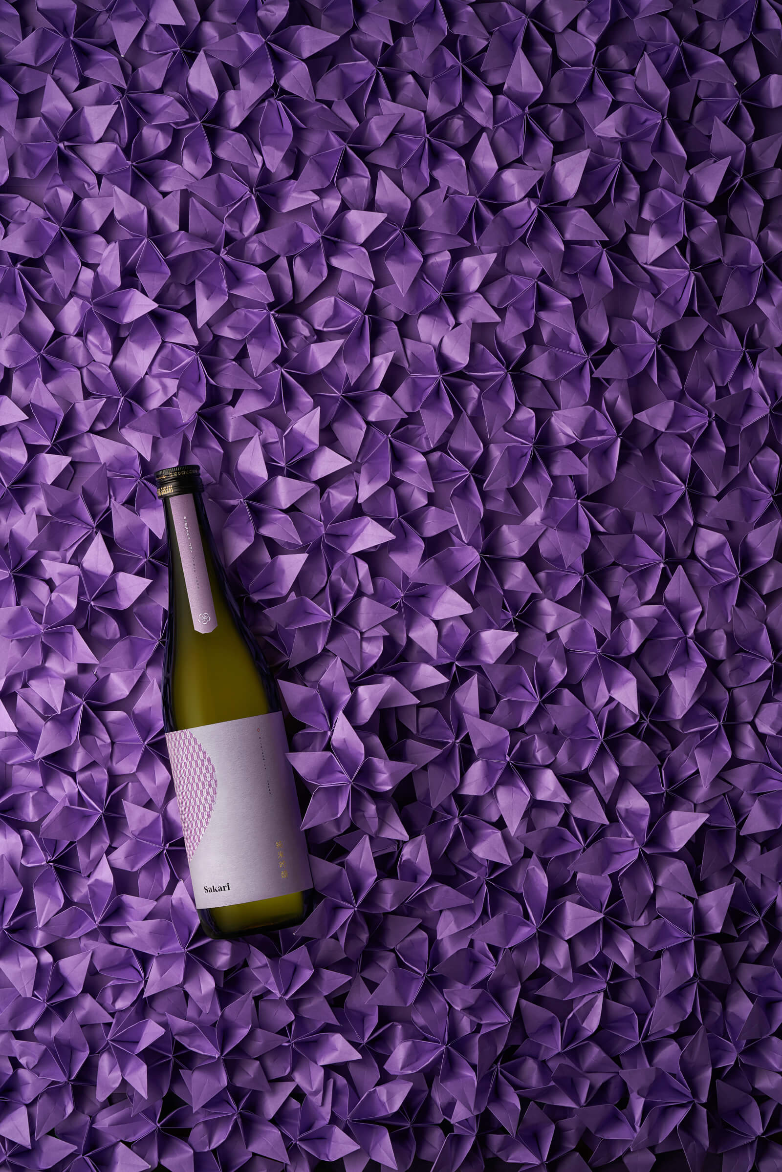 Sakari Sake violet label design