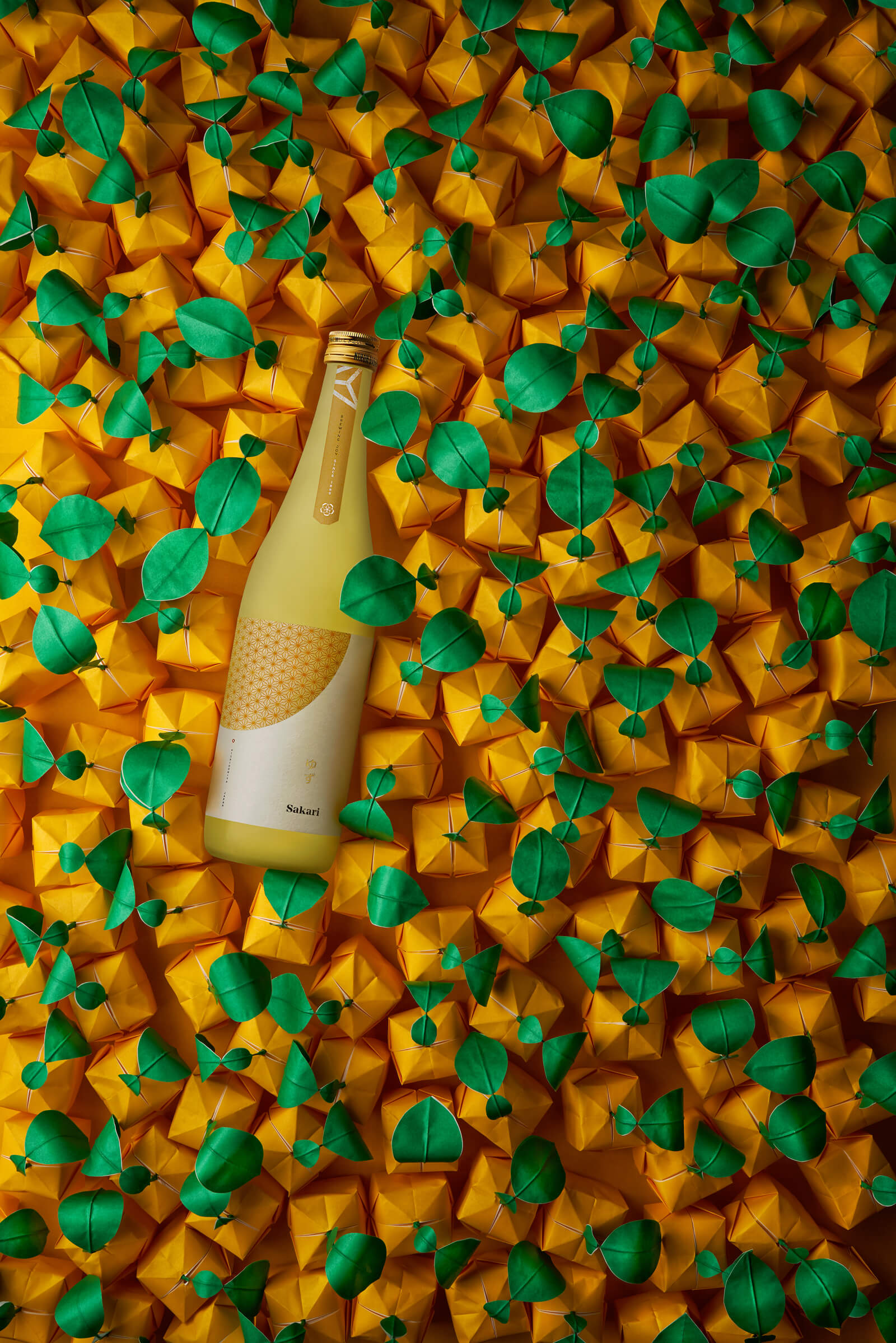 Sakari Sake yuzu label design